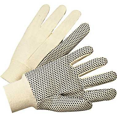 Cotton Canvas Gloves with Dots
